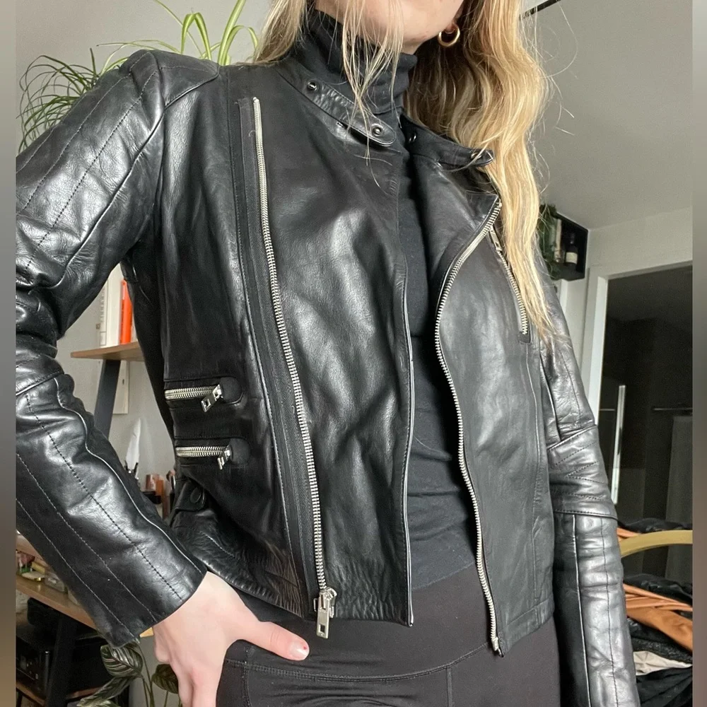 NWOT Rag & Bone Leather Motorcycle Jacket - Picture 1 of 15